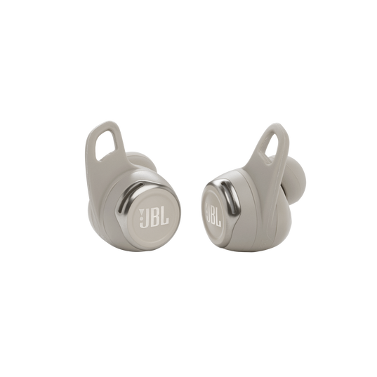 JBL Reflect Flow Pro - White - Waterproof true wireless Noise Cancelling active sport earbuds - Left